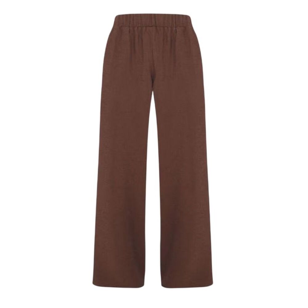 I Saw It First Womens/Ladies Straight Pants / Brown